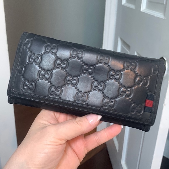 Gucci Handbags - Authentic navy blue Gucci wallet